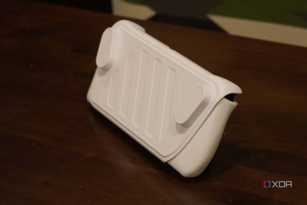 A side view of the Jsaux Modcase with the kickstand.