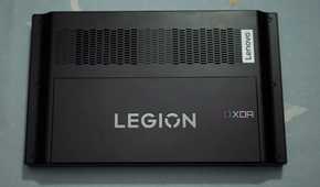 Lenovo Legion Go face down on a table without controllers