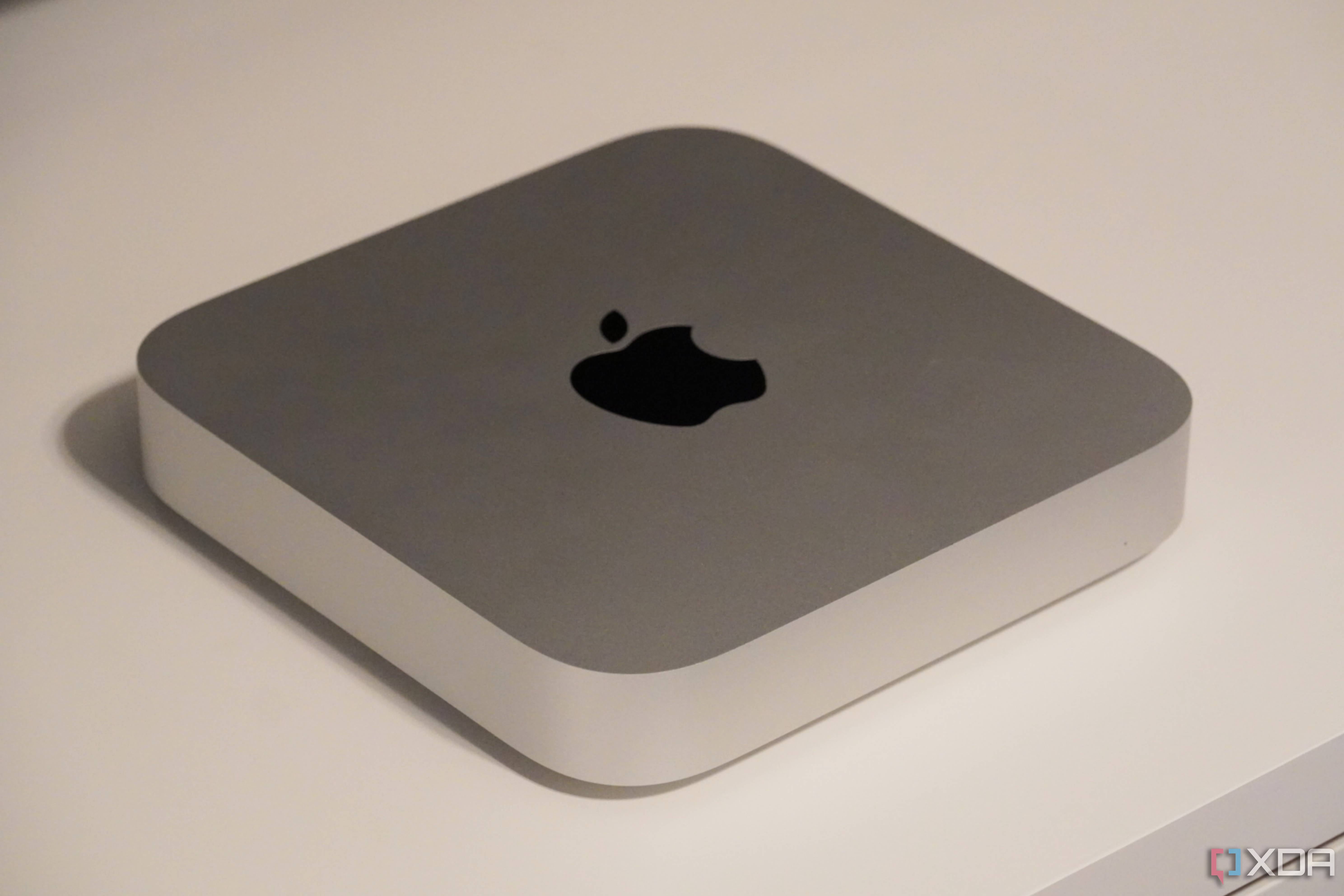 The top and front of the Mac mini (2023).