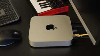 A side view of the Mac Mini.