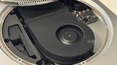 The internals of the Mac Mini, showing empty space.