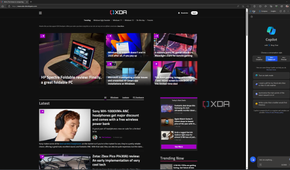 Screenshot of Microsoft Edge displaying the XDA homepage with the Copilot sidebar enabled