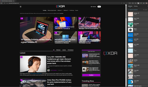 Screenshot of Microsoft Edge displaying the XDA homepage with the sidebar showing the user's collections