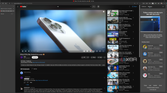 Screenshot of Microsoft Edge displaying a YouTube video with the Following feed shown on the right and vertical tabs enabled