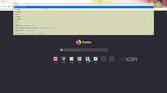 Screenshot of the Mozilla Firefox homepage with URL search results open
