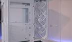 Behind the front-facing NZXT H6 Flow RGB fans