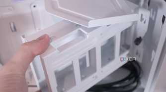 Removing the HDD tray inside the NZXT H6 Flow RGB