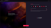 Screenshot of Opera GX setup asking the user which social networks to show on the sidebar