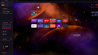 Screenshot of Opera GX displaying the GX Control sidebar to help manage resource usage