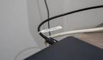 Close-up view of the THunderbolt 4 cable included with the Plugable TBT4-UDX1