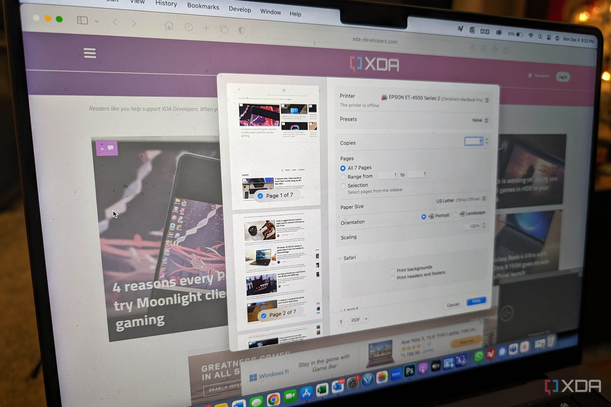 How to print from a Mac