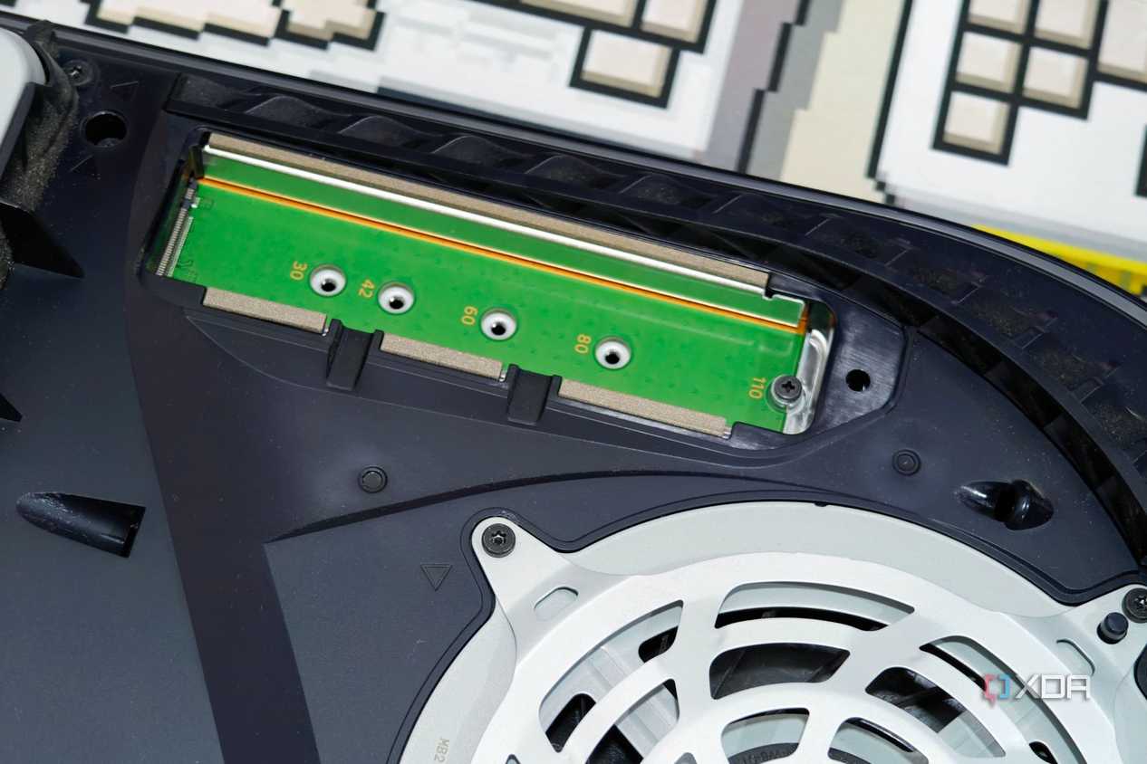 An image showing a PS5 m.2 slot without any cover.