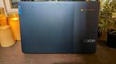 A back profile view of the Lenovo IdeaPad Slim 3 Chromebook