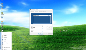 ReactOS desktop with the Mizu theme