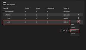 A screenshot of TrueNAS Core with the Replace option highlighted