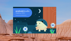 A screenshot of the Android Studio splash screen on a ChromeOS desktop