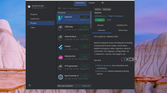 A screenshot of all the avaialble plugins including IdeaVIM and other plugins as seen on Android Studio in ChromeOS