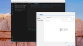 A screenshot Visual Studio code open on ChromeOS showing a sample project open, with untitled text, the terminal, and the search bar