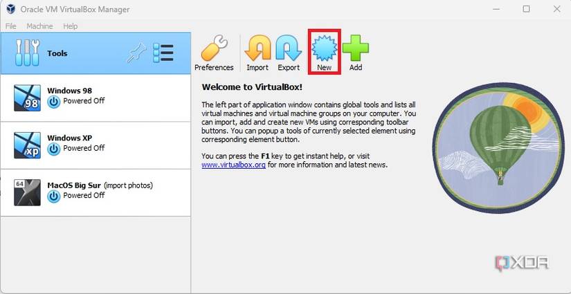 installation of new machine in VirtualBox on Windows 11