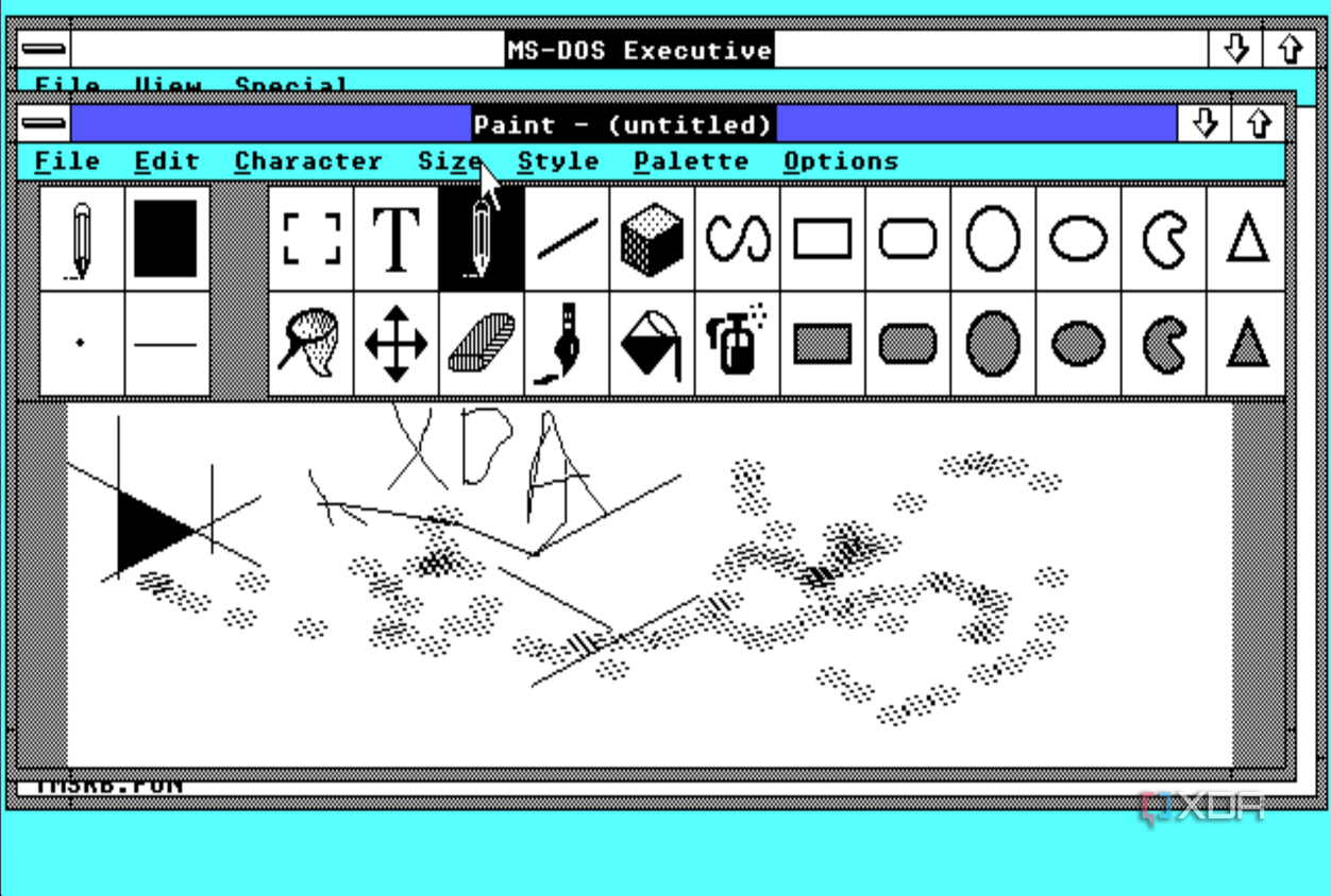 Screenshot of Paint in Windows 2.0
