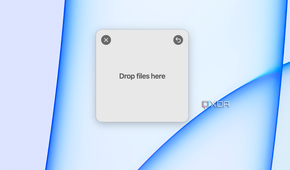 A shelf in Dropover for storing files.