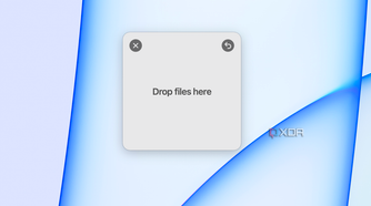 A shelf in Dropover for storing files.