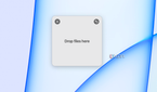 A shelf in Dropover for storing files.
