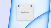 A shelf in Dropover for storing files.