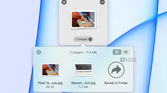 Multiple files stored in a Dropover shelf.