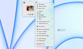 The sharing page for a Dropover shelf.