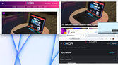 Web browser windows snapped in macOS with BetterSnapTool.