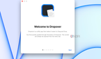 The welcome page on Dropover for Mac.