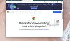 A screenshot of ads for Microsoft Edge on the Chrome download page