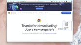A screenshot of ads for Microsoft Edge on the Chrome download page