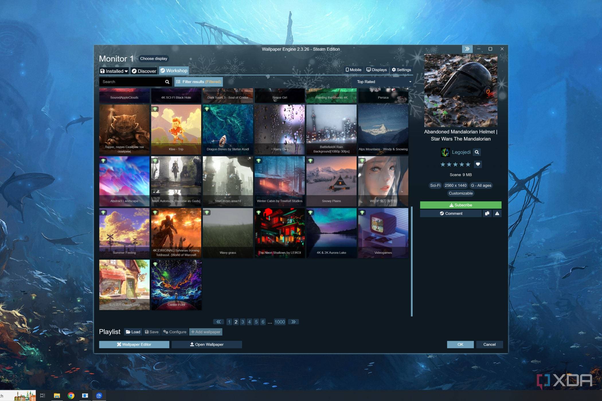 A screenshot of Wallpaper Engine