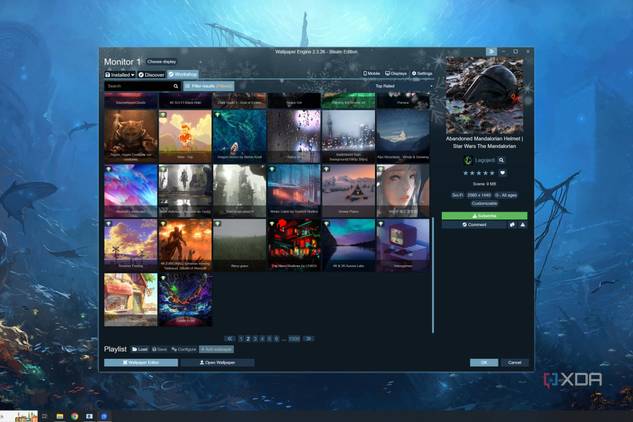 A screenshot of Wallpaper Engine