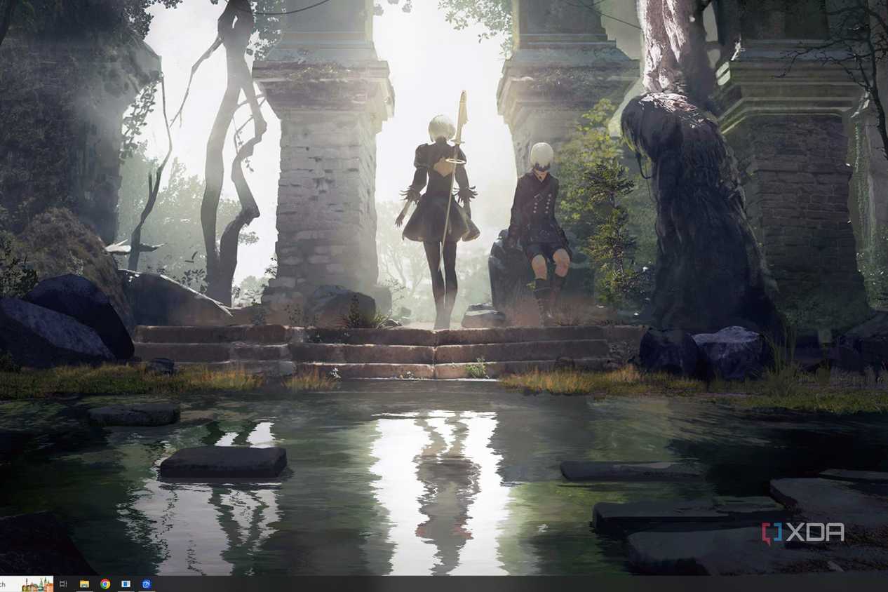A screenshot of a desktop with a wallpaper from Wallpaper Engine