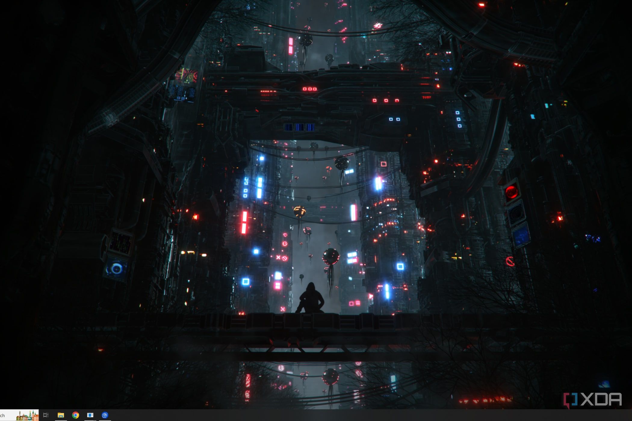 A screenshot of a desktop with a wallpaper from Wallpaper Engine
