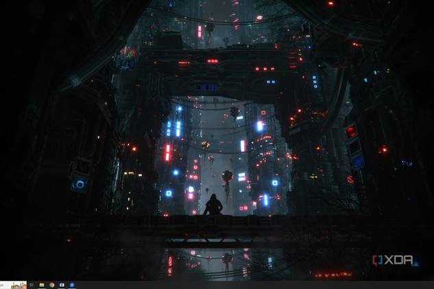 A screenshot of a desktop with a wallpaper from Wallpaper Engine
