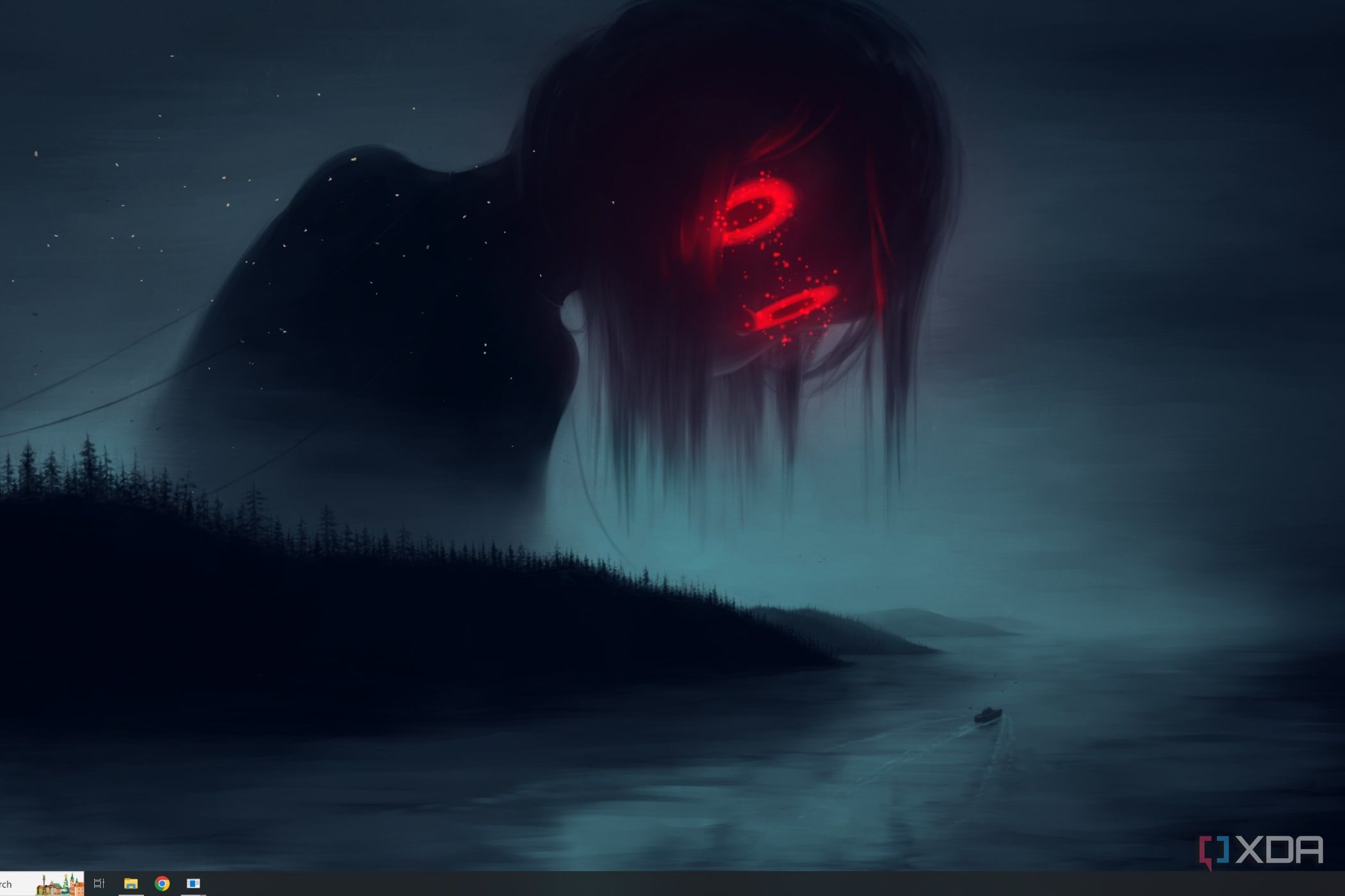 A screenshot of a desktop with a wallpaper from Wallpaper Engine