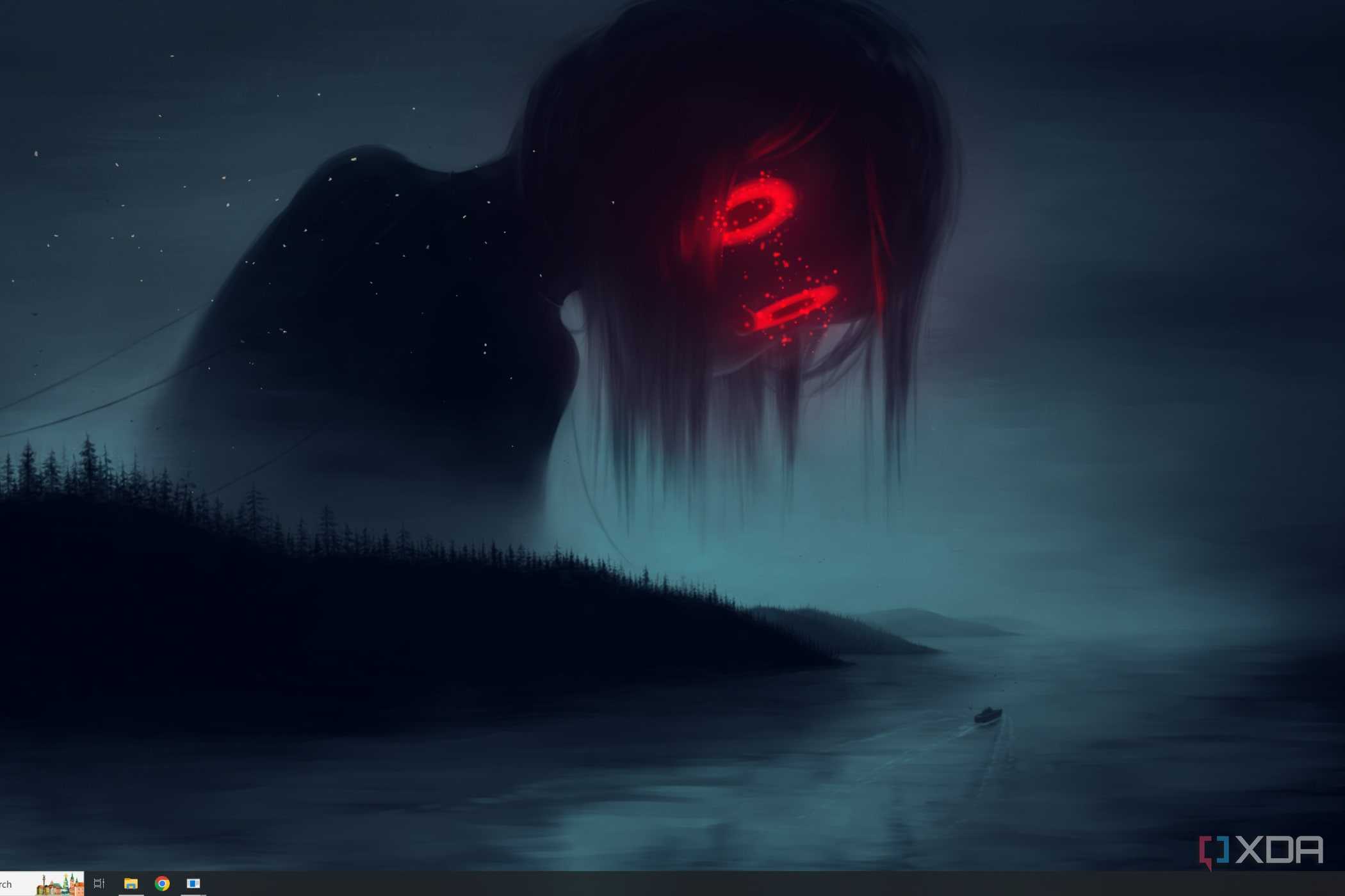 A screenshot of a desktop with a wallpaper from Wallpaper Engine
