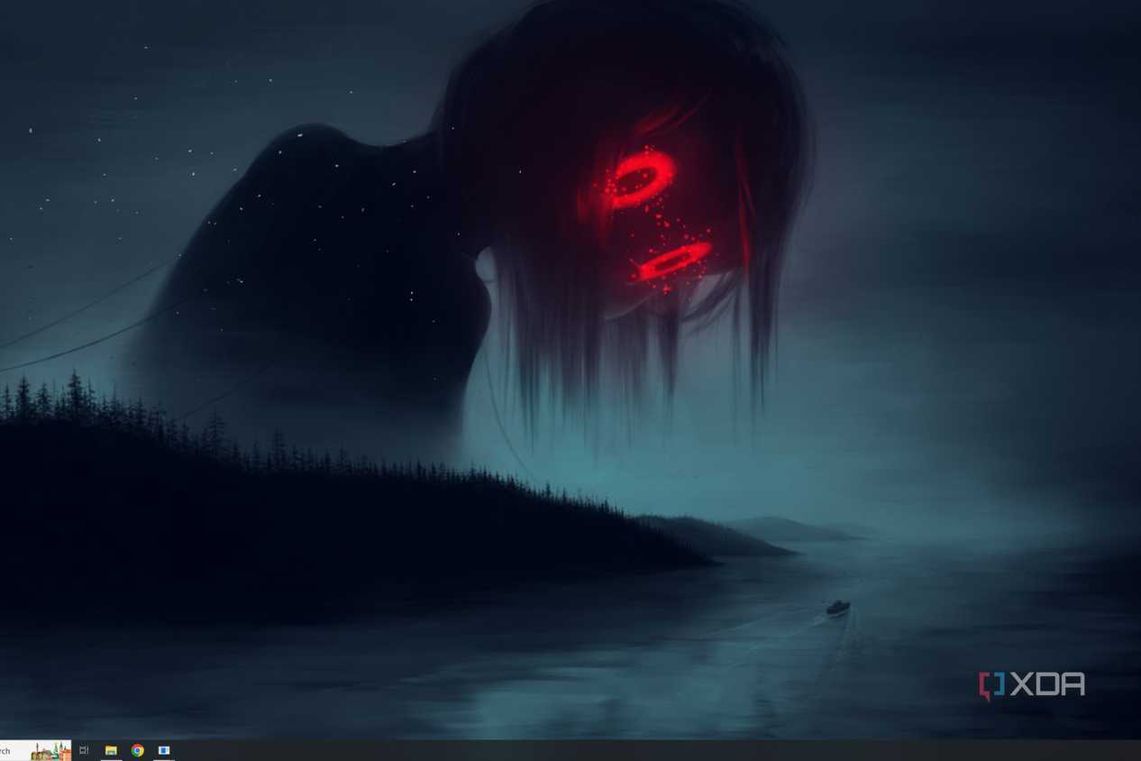 A screenshot of a desktop with a wallpaper from Wallpaper Engine