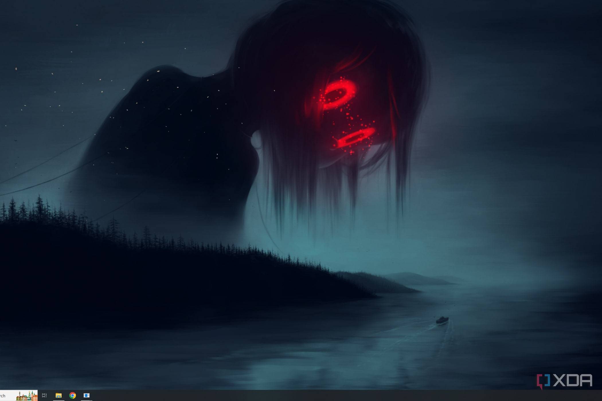 A screenshot of a desktop with a wallpaper from Wallpaper Engine