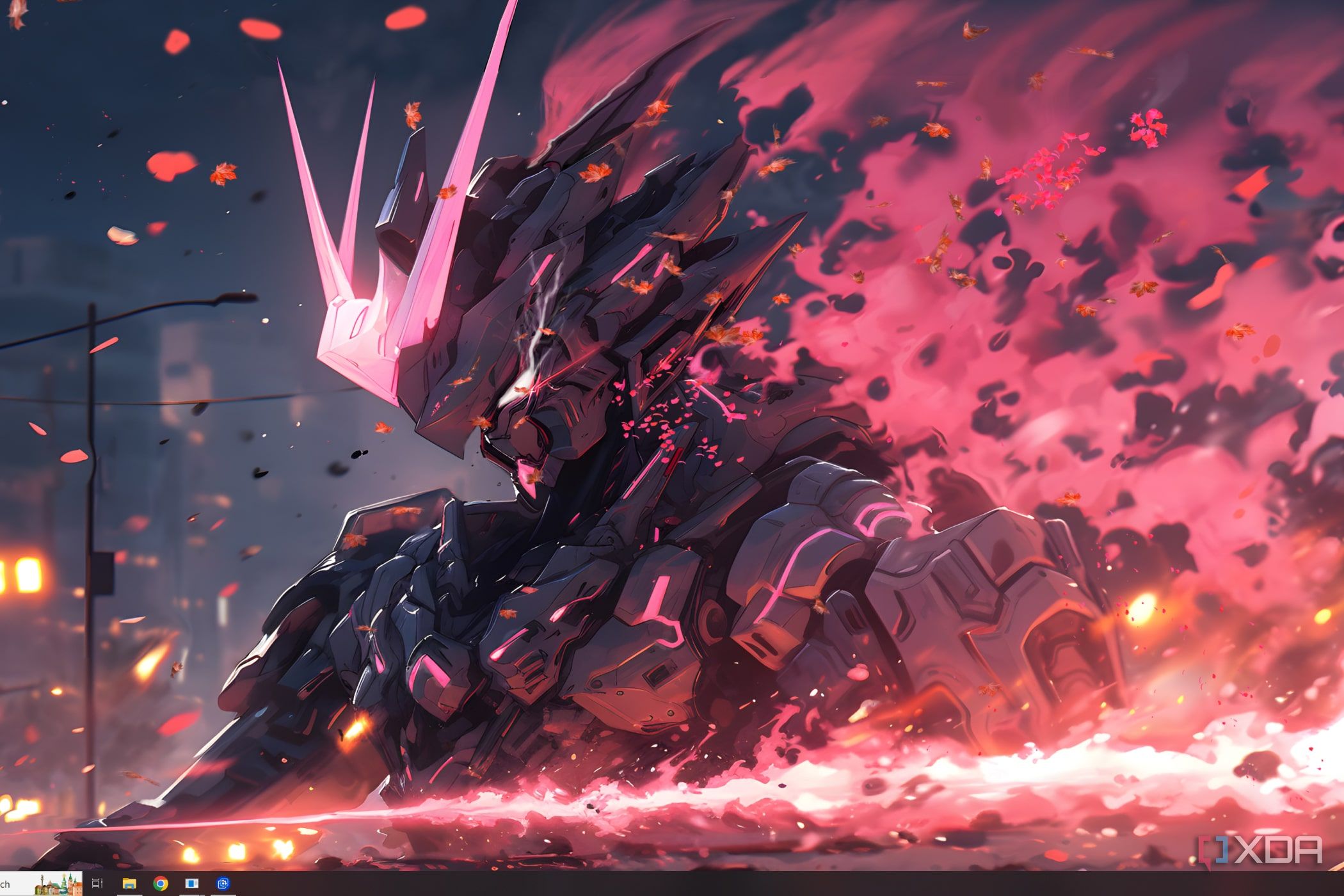 A screenshot of a desktop with a wallpaper from Wallpaper Engine
