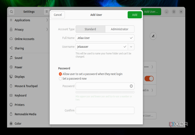 How to add a user on Linux