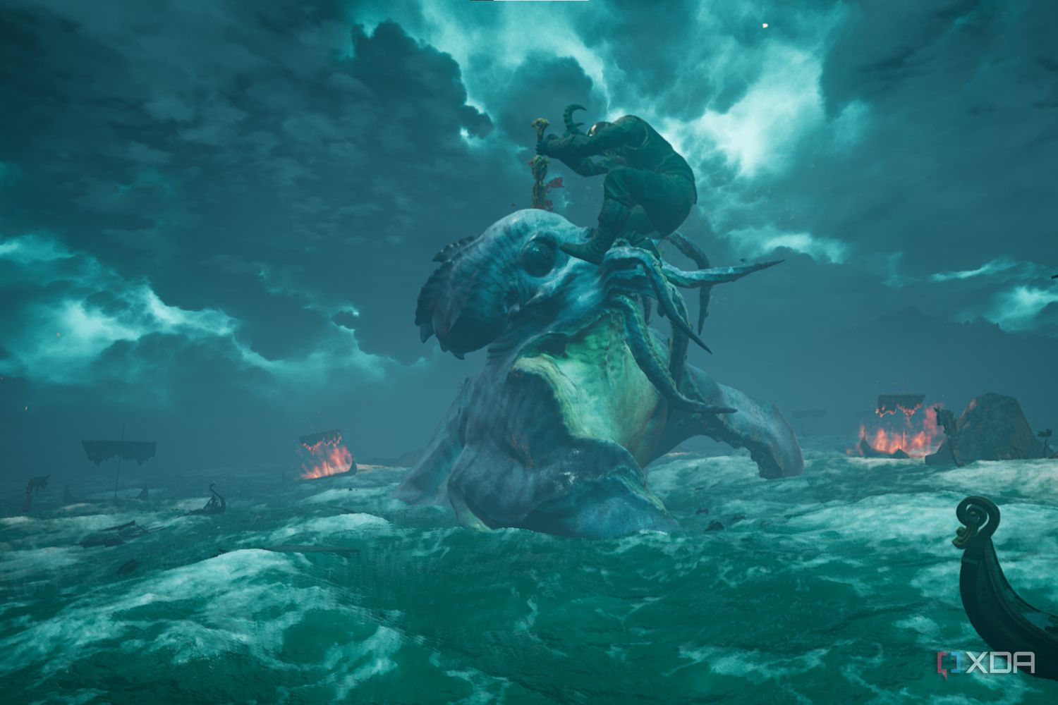 A screenshot of Asgard's Wrath running on Meta Quest 2