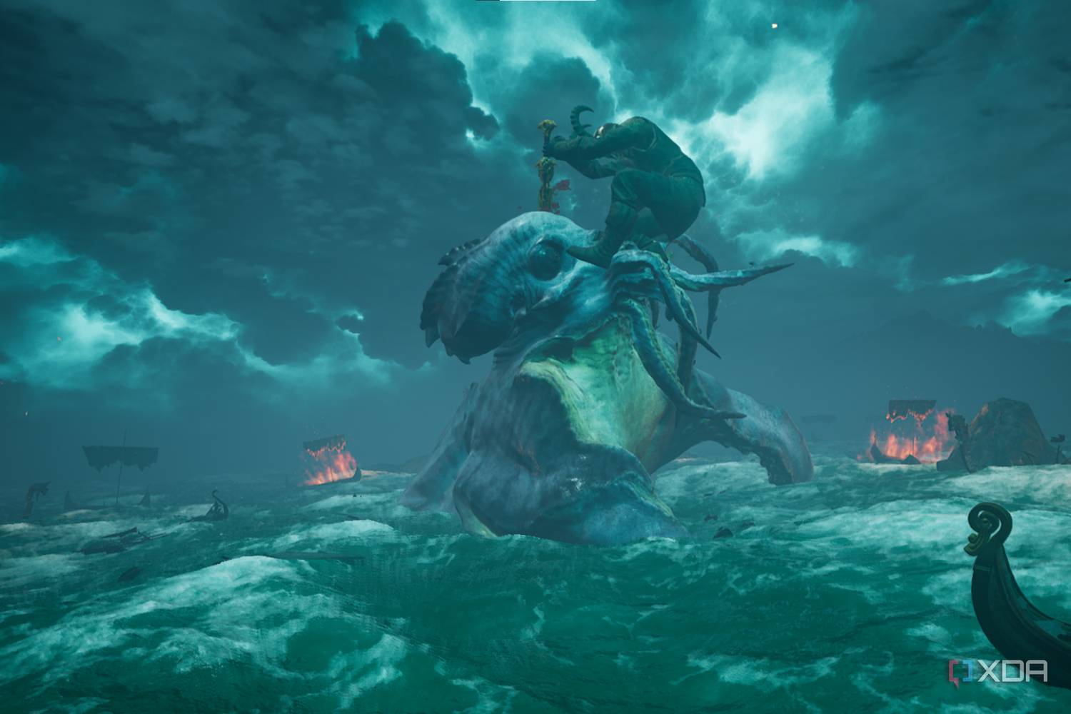 A screenshot of Asgard's Wrath running on Meta Quest 2