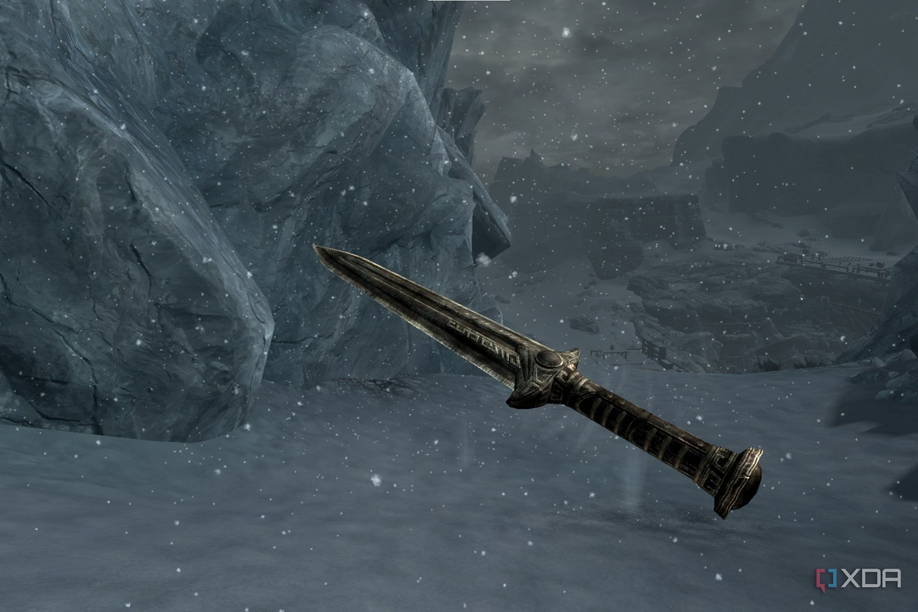 A screenshot of modded Skyrim running on the Meta Quest 2