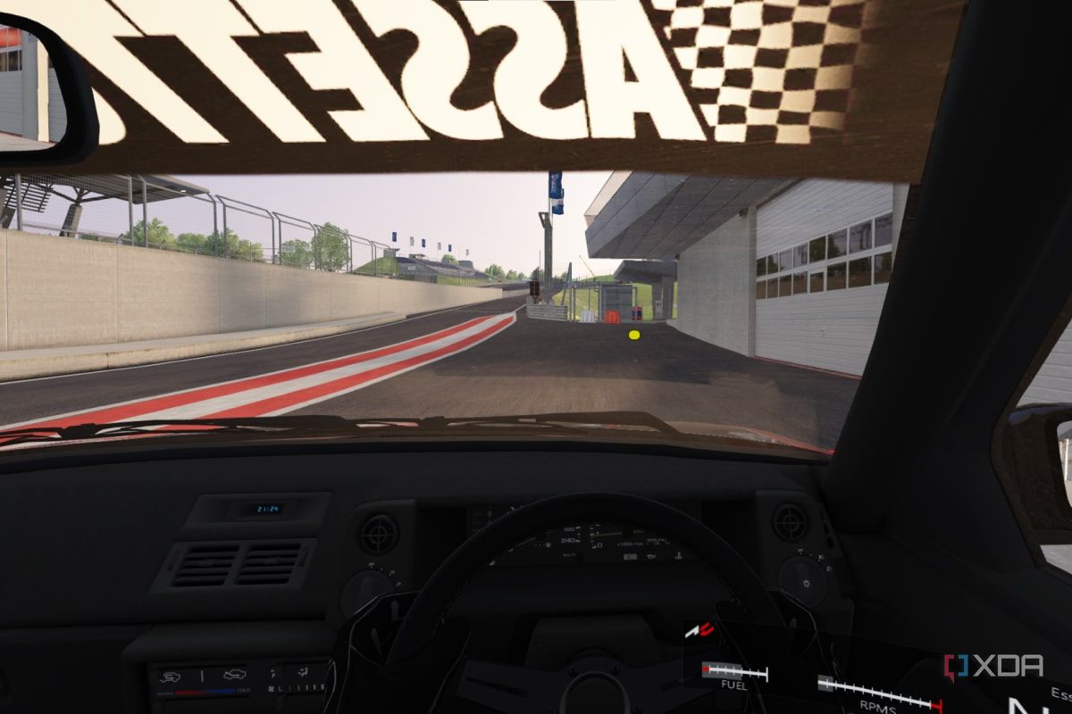 A screenshot of modded Assetto Corsa running on the Meta Quest 2