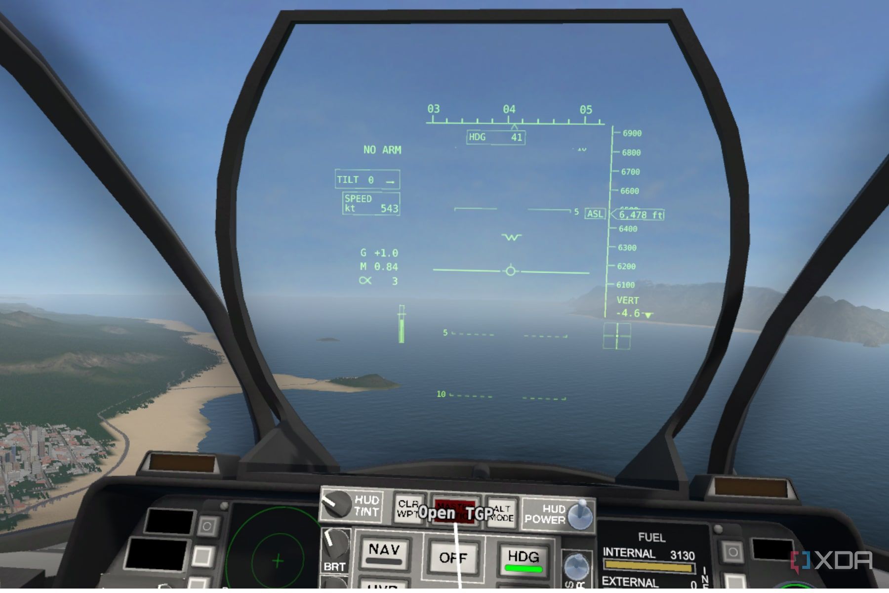 A screenshot of VTOL VR running on the Meta Quest 2